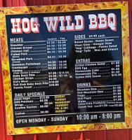 Hog Wild Bbq menu