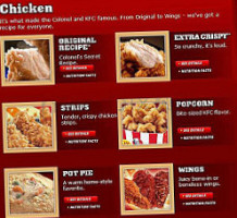 Kfc menu