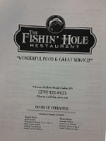 The Fishing Hole menu