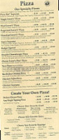 B S Buffet Pizza menu