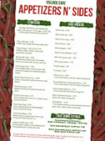 Village Cafe menu