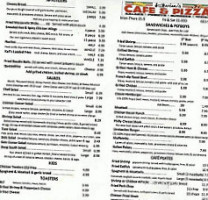 Kevins Cafe And Pizza menu