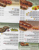 Subway menu