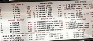 Tom's Seafood menu