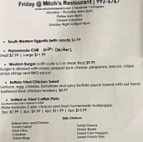 Mitch's menu