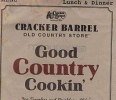 Cracker Barrel Old Country Store menu