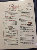 Pappy's Drive Inn menu