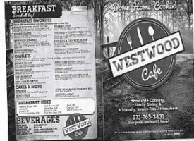 Westwood Cafe menu