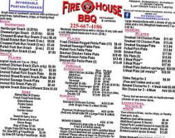 Firehouse Bbq menu