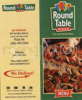 Round Table Pizza menu