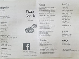 Pizza Hut menu