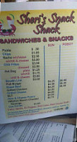 Sheri's Snack Shack menu