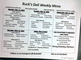 Buck's Quick Stop And Deli menu