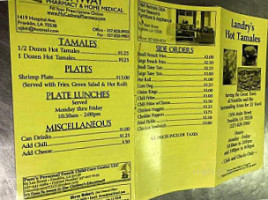 Landry's Hot Tamales menu