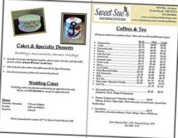 Sweet Sue's Bake Shop Coffee menu