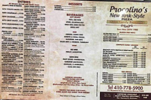 Procolino Pizza Italian menu