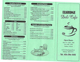 Elkridge Cafe menu