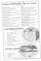 El Aguila Real Mexican menu