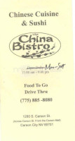 Lily's China Bistro menu