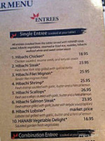 Hanabi Japanese Grill menu