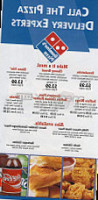 Domino's Pizza menu