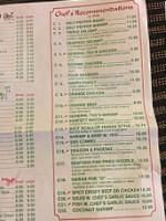 Asian Star menu