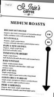 St. Inie's Coffee menu