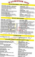 Taphouse 1637 menu