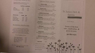 St. James Deli And Spirits menu