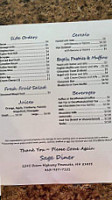 Sage Diner menu