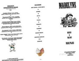 Madelyn's Drive In menu