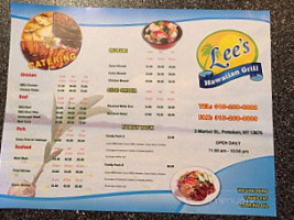 Lee's Hawaiian Grill Inc menu