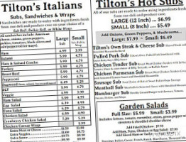 Tilton's Market menu