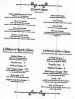 Peabody's menu