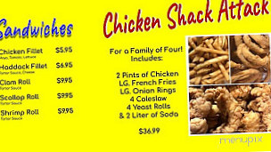 Snack Shack menu