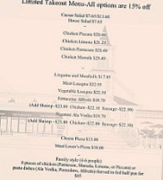 La Cucina menu