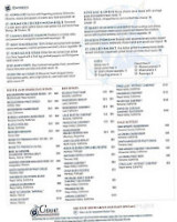 The Cove And Marina menu