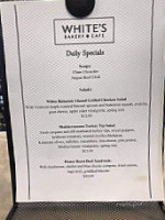 White's Bakery Cafe menu