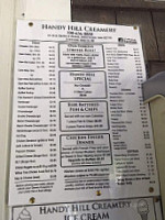 Handy Hill Creamery menu