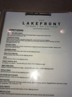 The Lakefront Tap Room And Kitchen menu