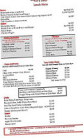 Fari's Diner menu