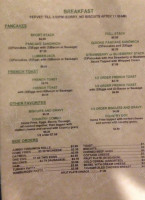 Cedar Glen Inn menu