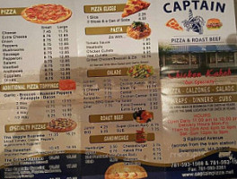 Captain Pizza menu