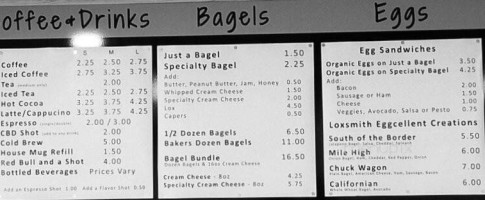 Loxsmith Bagel Co. menu