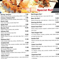 Hawaii Seafood Steak House menu