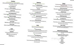 The Natural Cafe menu