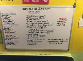 Kusina Ni Jayboy menu