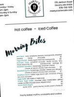 Marty's Corner Cafe menu
