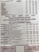 Village Pizza menu