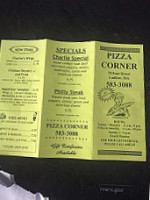 Pizza Corner menu
